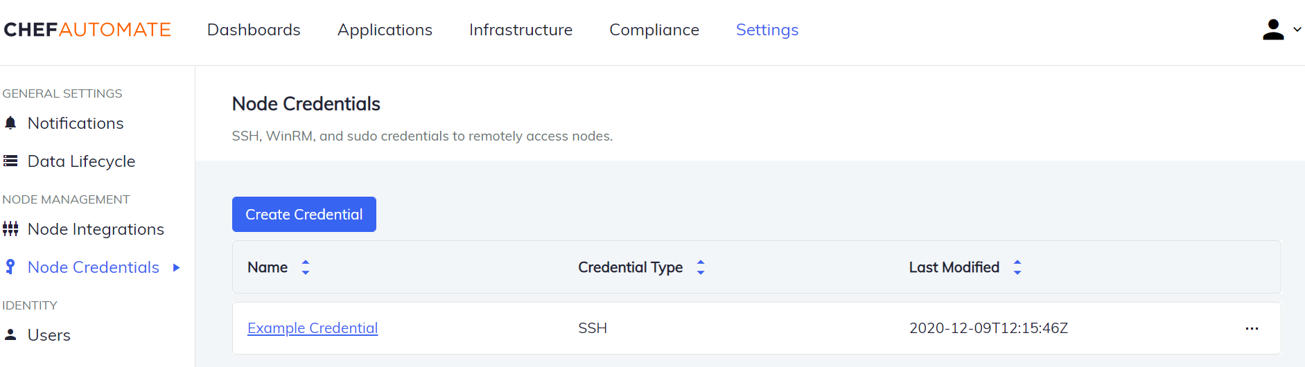 Node Credentials